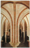 Cerámica vidriada y decorada de los alfareros de Jiménez en el Palacio Episcopal de Astorga, obra de Gaudí.