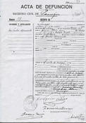 Inscripción del Registro Civil de Sariegos.-